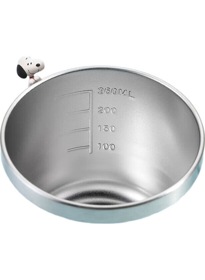 Snoopy Children'S Milk Cup, Baby Home Use, Kindergarten Anti-Fall Stainless Steel Single Handle Training Cup, Small Mouth Cup 260Ml, White - Image 2