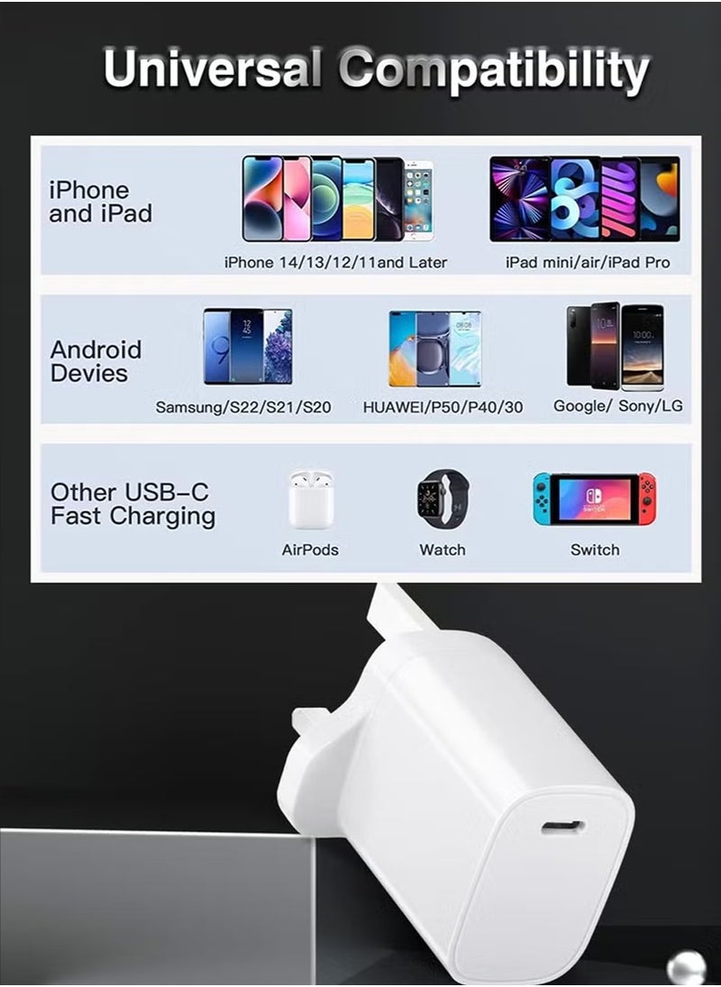 X-level - iPhone 20W Fast Charger | USB C Wall Fast Charger with 3FT/1m USB C to Lightning Cable Compatible with iPhone 16/16 Pro/16 Pro Max/15/14/SE2020/11/XR/XS Max/X/iPad - Image 1