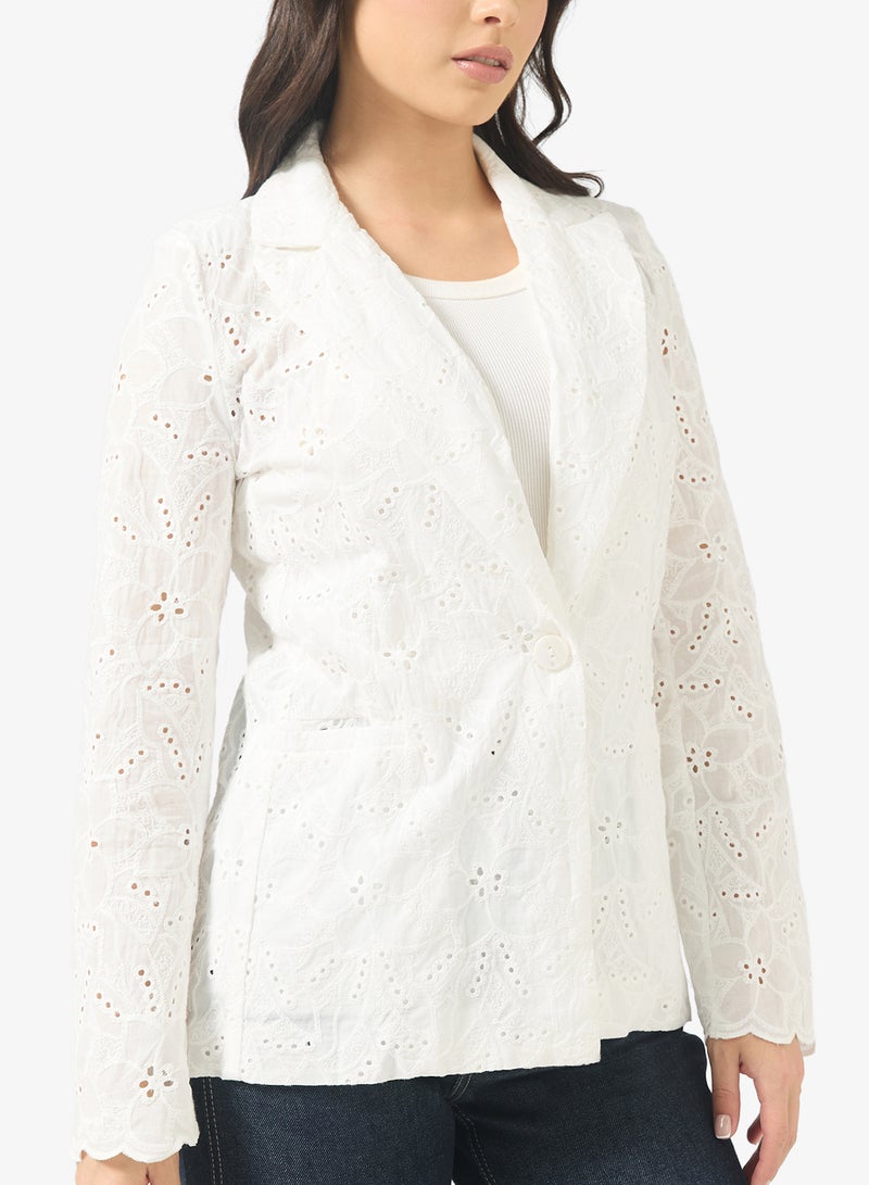 Ginger Structured Schiffli Blazer - Image 3