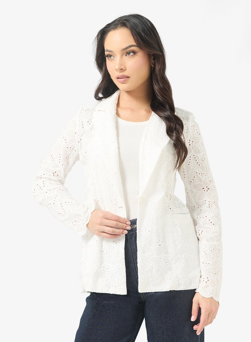 Ginger Structured Schiffli Blazer - Image 1