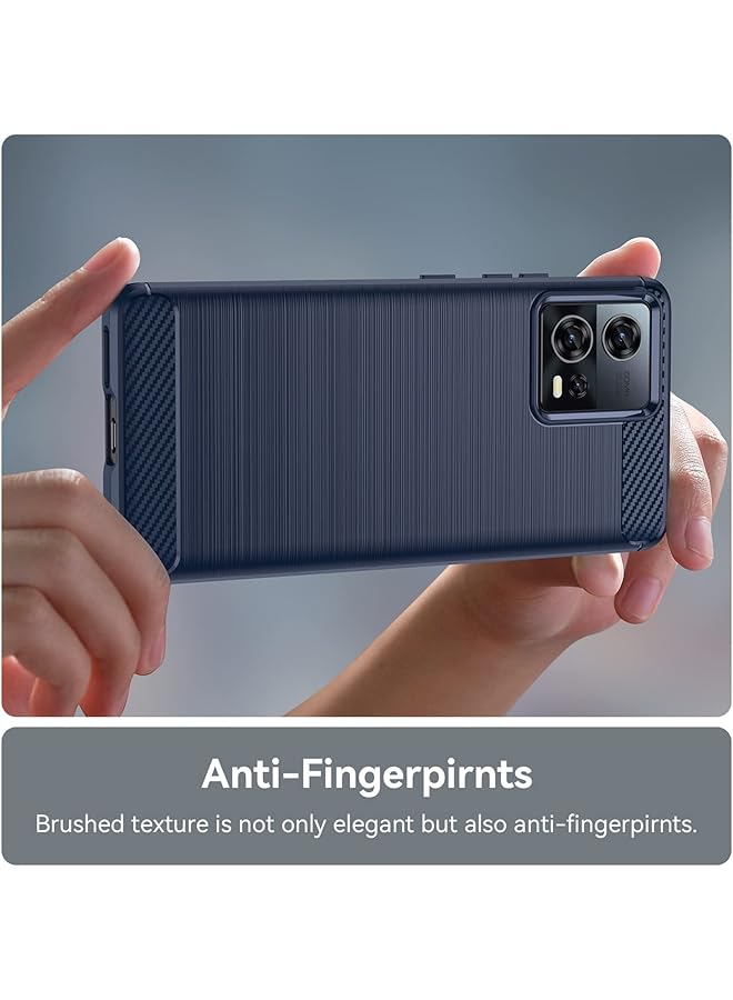 erorex 1+2 Case For Motorola Edge 30 Fusion Tpu+Leather Design Lightweight Durable Impact Resistant Case With 2 Tempered Glass Screen Protector Ultra Thin Motorola Edge 30 Fusion Blue - Image 4