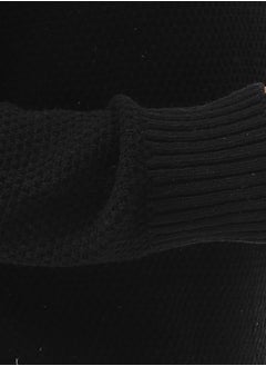 Andora Half-Zipper Long Sleeves Knitted Sweater_Black  - Image 5