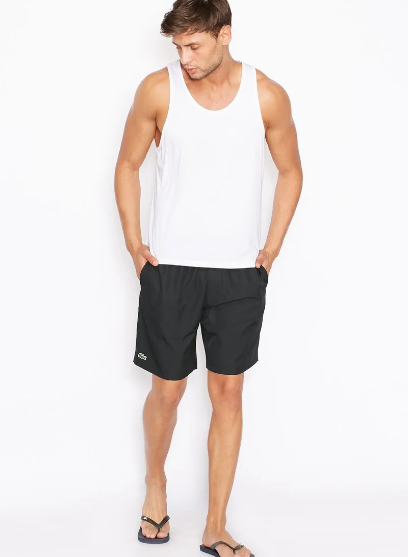 Lacoste Black Essential Swim Shorts for Men | Best Price UAE