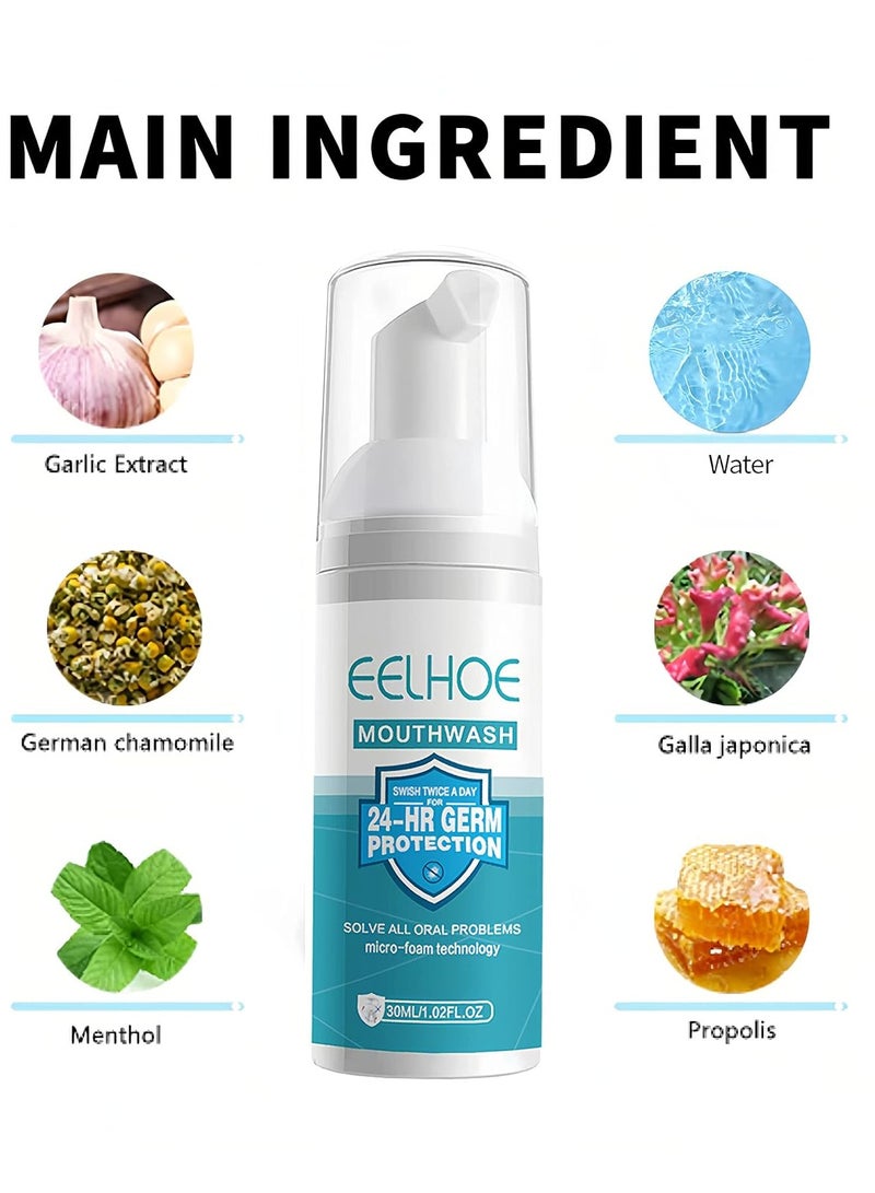 EELHOE Teeth Whitening Foam Toothpaste, Mouthwash, Mousse, Toothpaste, Oral Hygiene, Breathing Dental Tool, Teethaid Mouthwash - Image 4