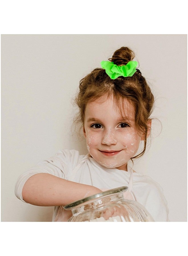 AUEAR, 8 Pack Neon Scrunchies, 80s Hair Accessories Bright Colors Scrunchy Premium Elastic ties Ponytail Bands for Women 90s Party Outfits Workout Costumes - Image 2