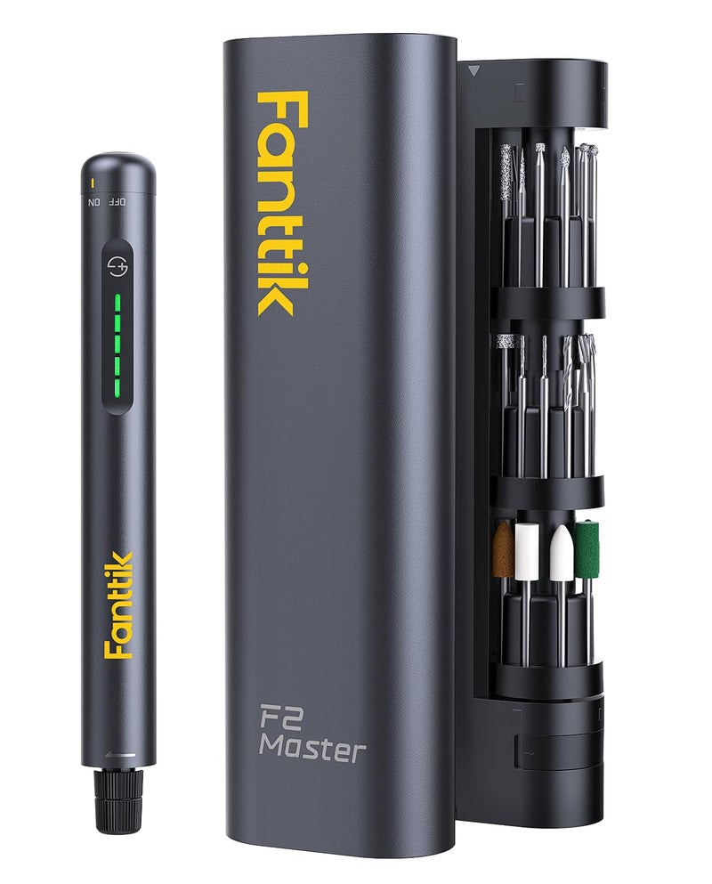 Fanttik F2 Master Mini Cordless Rotary Tool Kit NeoPulse Motor 5 Speed 25000 RPM Revostor Hub 35 Accessories Engraving Pen for 3D Printer Sanding Polishing Drilling Carving DIY Crafts