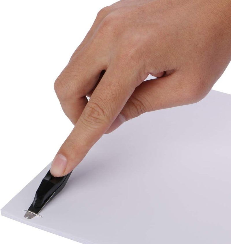 Eagle Staple Remover, Staple Puller, Push-Style, Built-in Letter Opener, 3-Pack, Black - Image 1