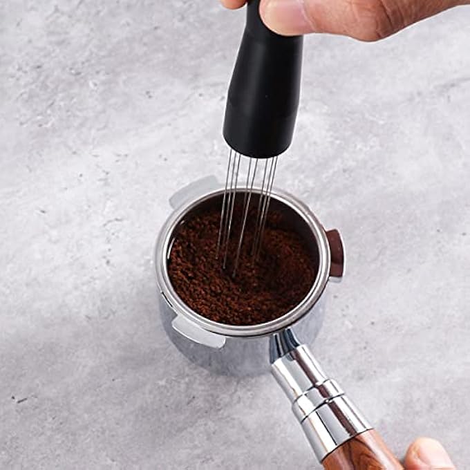 ECVV Espresso Coffee Stirrer Professional Barista Hand Distribution Tool Stainless Steel Needle Type Coffee Tamper Tool Stirring Tamper - Image 2
