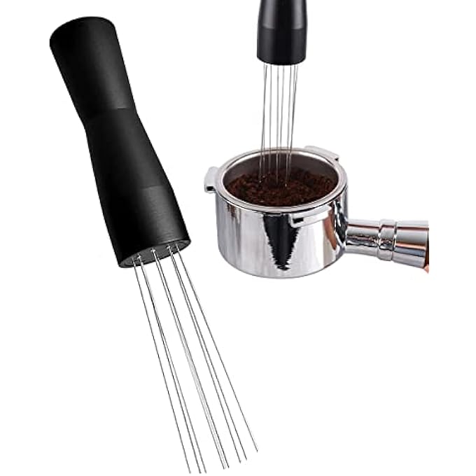 ECVV Espresso Coffee Stirrer Professional Barista Hand Distribution Tool Stainless Steel Needle Type Coffee Tamper Tool Stirring Tamper - Image 1