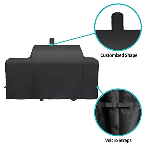 iCover i COVER Grill Cover for Oklahoma Joe's Longhorn Combo Charcoal Gas Smokers & Grills Protection Heavy Duty Waterproof Patio Outdoor Canvas Barbeque BBQ Smoker Covers - Image 2