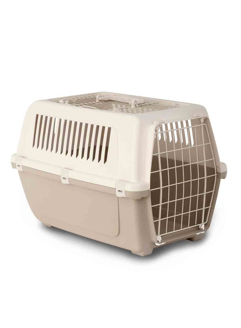 Bergamo Carrier Vision 55 Free Dog Cage Beige 54 x 36 x 36 Cm
