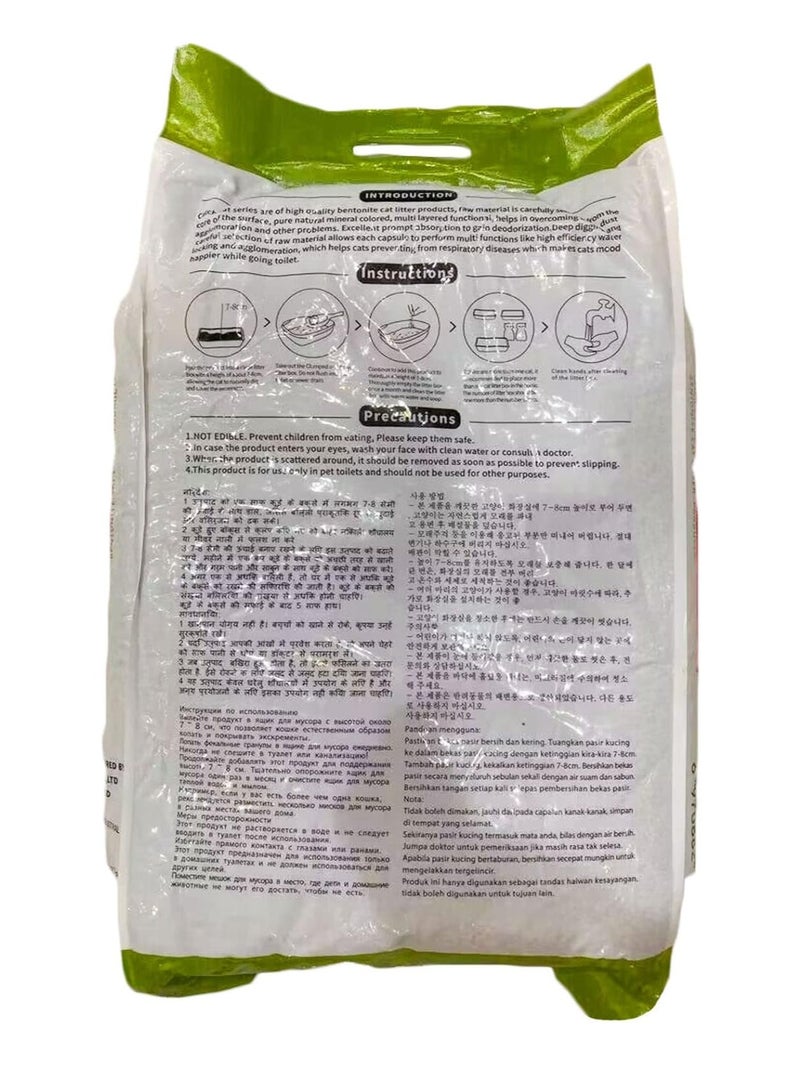 أن ان سي بيتس رمل فضلات القطط برائحة التفاح، فائق الامتصاص وسريع الجفاف، مكونات طبيعية 100%، خالٍ من الغبار، رمل قطط متكتل، آمن ومريح للقطط التي تعيش داخل المنزل، 10 لتر - 8 كجم (أخضر) - Image 3