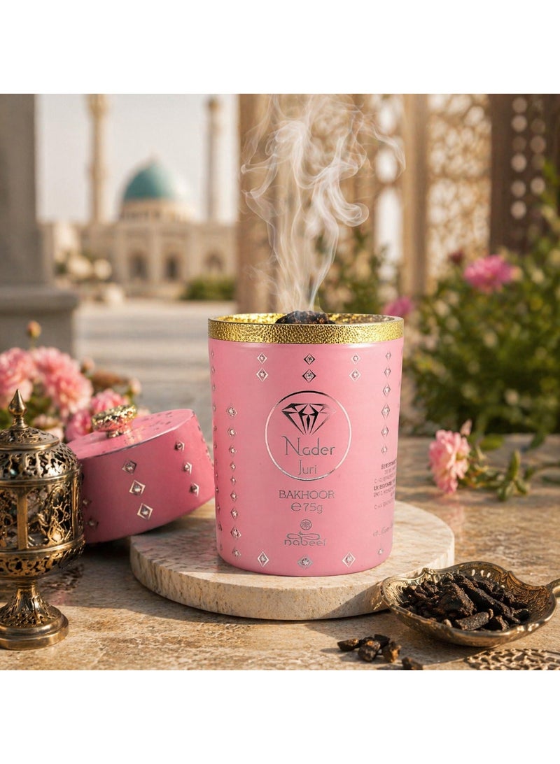 Nabeel Bakhoor Nader Juri 75g | Premium Oud Rose Incense Long Lasting Arabic Home Fragrance UAE - Image 2