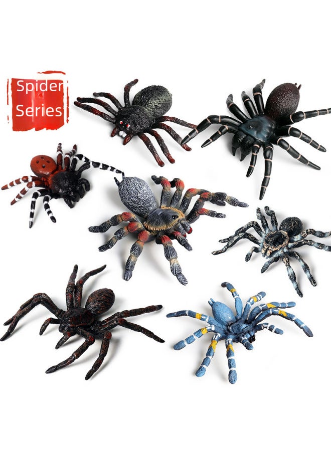 Loquat Trick Toy Simulation Spider Poisonous Spider Insect Animal Model Children's Toy Plastic Ornaments Gift-Color:2434 Cicada Growth Cycle 4 Sets - Image 2