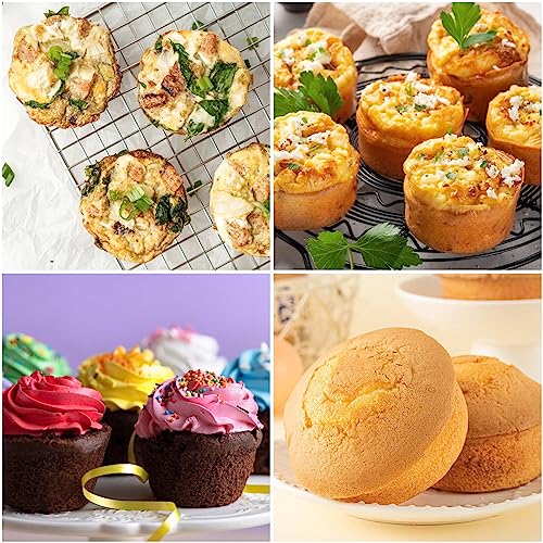 Inn Diary Silicone Muffin Pan for Baking 24 Cups Non-Stick Mini Cupcake Pan,BPA Free Silicone Baking Mold for Muffin Cupcake Egg Bite Maker 2 Pack,Black - Image 5