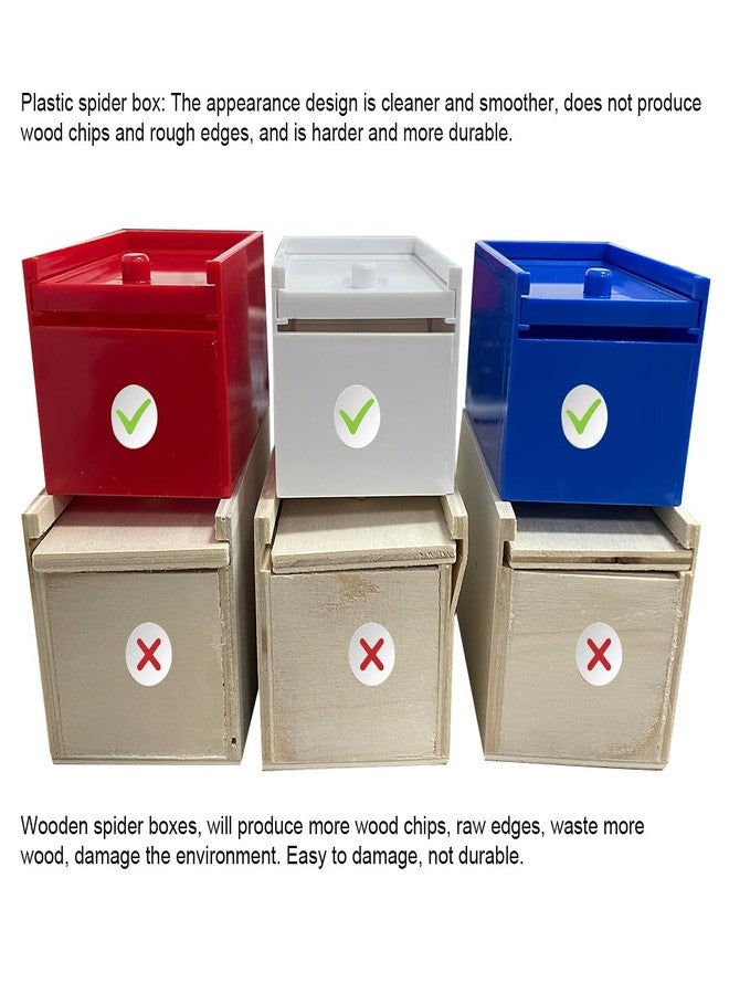 لعبة ILOKEY 2024 الجديدة والمطورة للمقالب، عنكبوت يخيف صندوقًا بلاستيكيًا، صندوق عنكبوت بلاستيكي، مفاجأة نقود على شكل عنكبوت في صندوق، ألعاب مقالب محشوة (لون عشوائي واحد) - Image 4