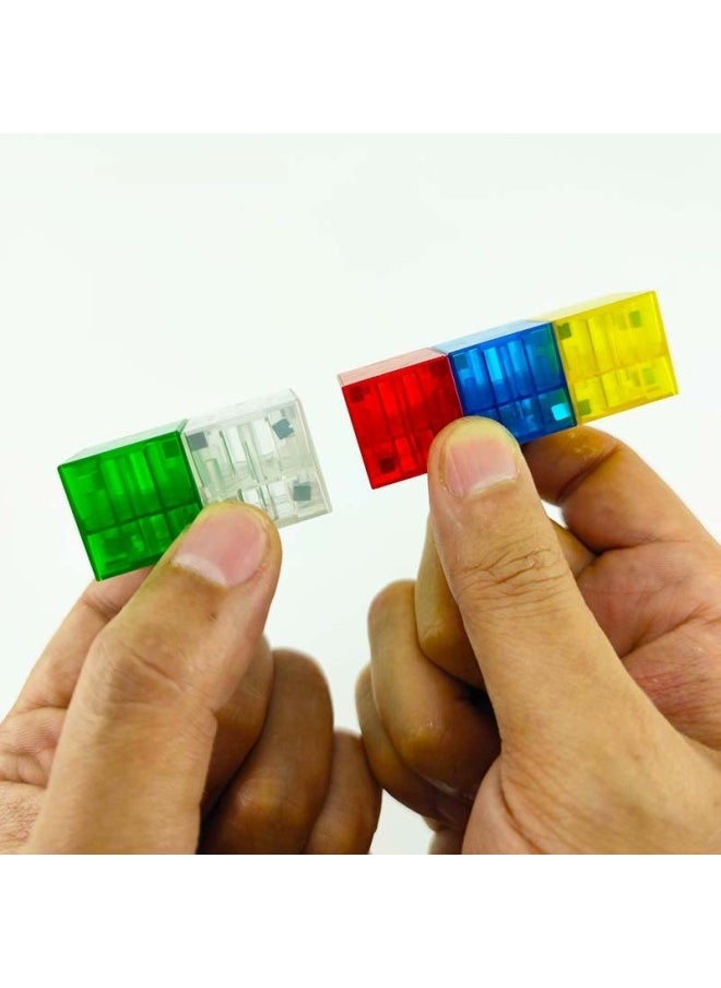 Cube Mathematics Teaching Aids Magnetic Magnetic Magnetic Magnet Cube Geometric Square Building Blocks Primary School 2cm 3-Color:Transparent 1  - Image 5