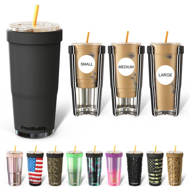 Frost Buddy Togo Buddy  30 oz Stainless Steel Vacuum Insulated Tumbler  To Go Coffee Cup  Reusable Iced Coffee Cups Travel Mug Thermal Cup for Hot  Cold Drinks Dunkin Cup Dark Night