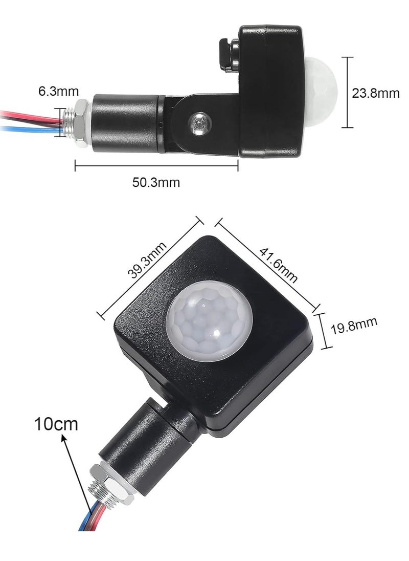 2PCS Adjustable PIR Motion Sensor Detector Outdoor Indoor Infrared Light Switch with LED Light Sensitive AC 85-265V Time Delay Home Lighting - Image 5