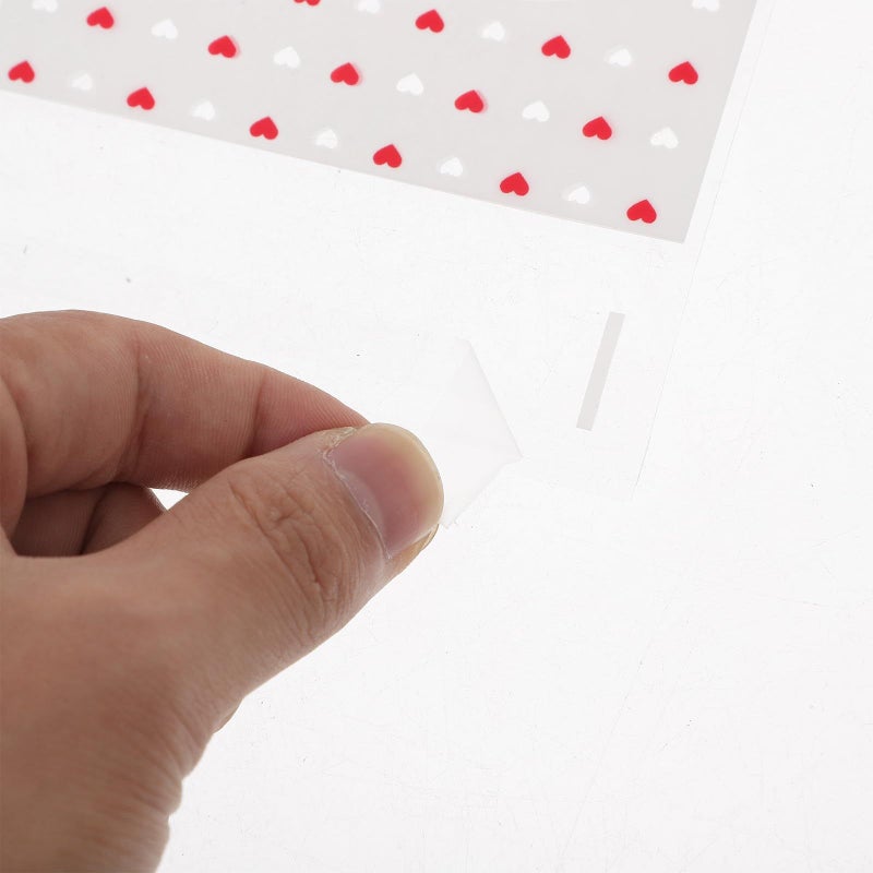 Small Heart Cellophane Bags 100pcs Self Adhesive Treat Bags For Valentine Bake Sale Candy Packaging - Image 4