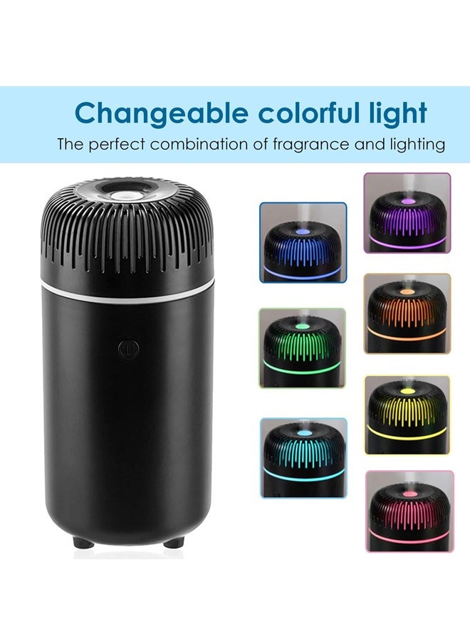Aromatherapy Essential Oil Diffuser,Car Diffuser,Humidifier,Car Air Freshener Diffuser,USB Cool Mist Mini Portable Diffuser for Car Home Office Bedroom (Black)