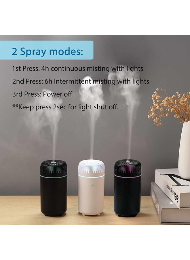 Aromatherapy Essential Oil Diffuser,Car Diffuser,Humidifier,Car Air Freshener Diffuser,USB Cool Mist Mini Portable Diffuser for Car Home Office Bedroom (Black)