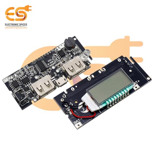 Electronicspices Electronic Spices Dual Usb Output 5v 2.1a 1a Power Bank Charging Module With Digital Lcd Display Indicator (Pack of 1) - Image 3