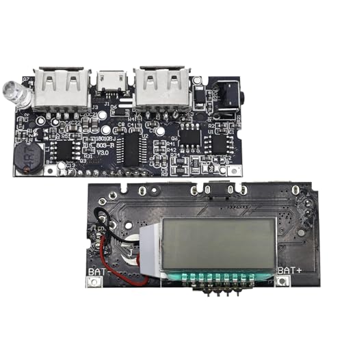 Electronicspices Electronic Spices Dual Usb Output 5v 2.1a 1a Power Bank Charging Module With Digital Lcd Display Indicator (Pack of 1) - Image 1