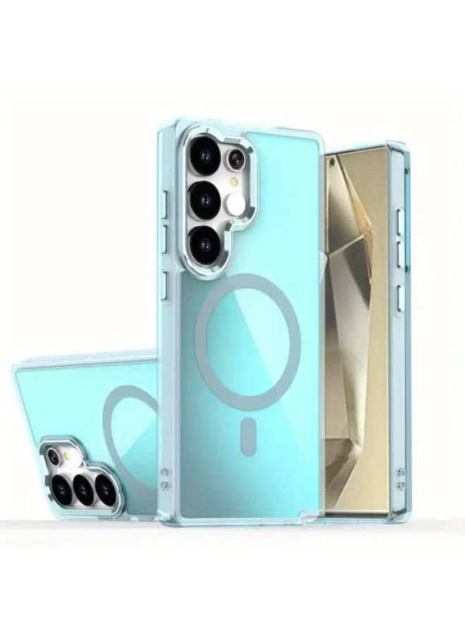 حالة شحن لاسلكي بيضاء مغناطيسية لجهاز Galaxy S25 Ultra مع حماية كاملة - Image 2