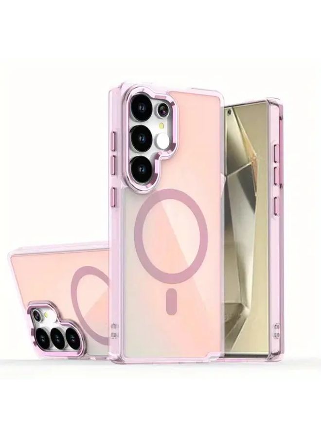 حالة شحن لاسلكي بيضاء مغناطيسية لجهاز Galaxy S25 Ultra مع حماية كاملة - Image 1