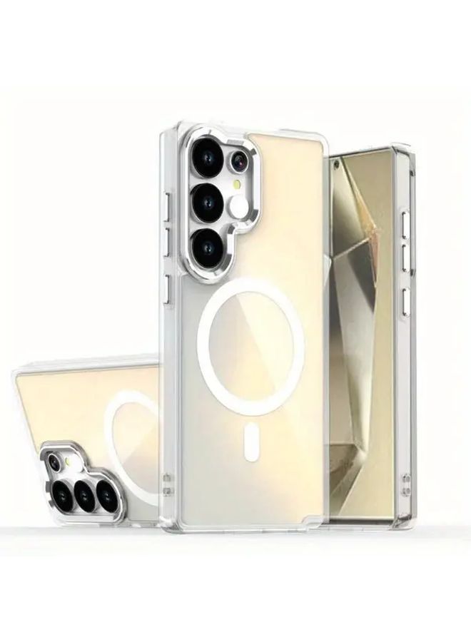 حالة شحن لاسلكي بيضاء مغناطيسية لجهاز Galaxy S25 Ultra مع حماية كاملة - Image 5