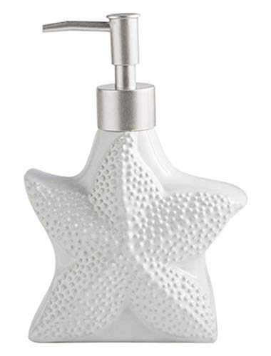Mathew O Ceramic Relief StarfishShell Soap Dispenser Soap Bottle Lotion Bottle with Pump