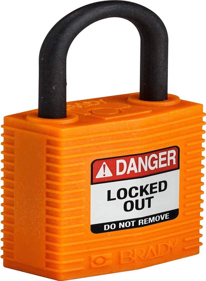 Brady SafeKey Lockout Padlock Nylon Orange 1.0" Plastic Shkl Keyed Different - Image 2