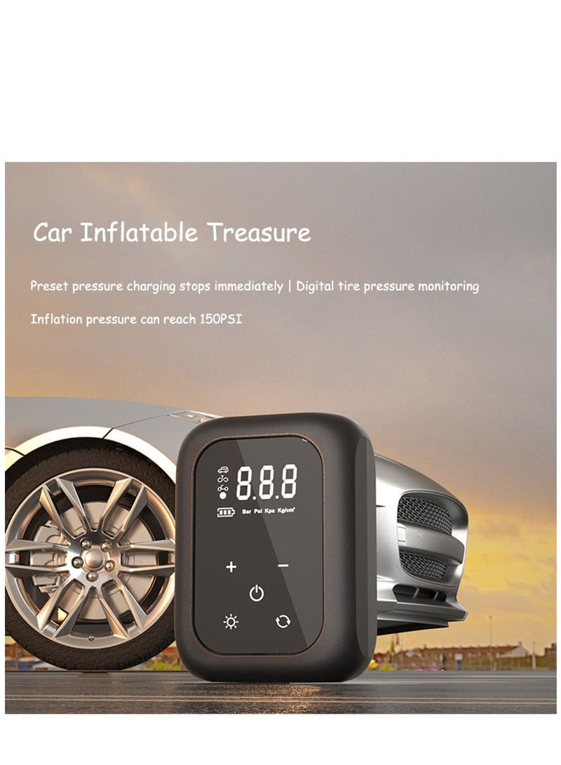 Arabest Tire Inflator Portable Air Compressor,  Cordless Tire Pump with Accurate LCD Digital Pressure Gauge, With LED light for cars, motorbikes and bicycles  - Image 5