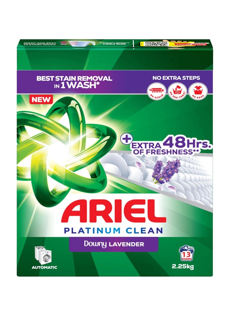 Ariel Platinum Clean Lavender Laundry Detergent Powder 2.25kg - Image 1