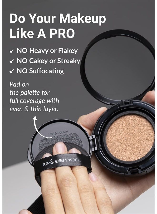 JUNG SAEM MOOL Essential Skin Nuder Cushion Foundation (Medium) by JUNGSAEMMOOL Beauty | Refill Included | Natural Finish | Buildable Coverage/Artist Brand - Image 3