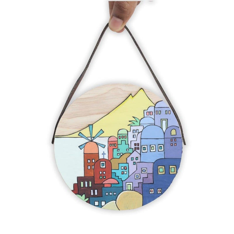 HOBBY INDIA Wooden Painting Kit Set for Kids & Adults | Wall Decor Art & Craft for Home & Office | Round Tree Circle Coaster | Birthday Gift for Girls & Boys | Hanging Living Room & Bedroom (M.C) - Image 4