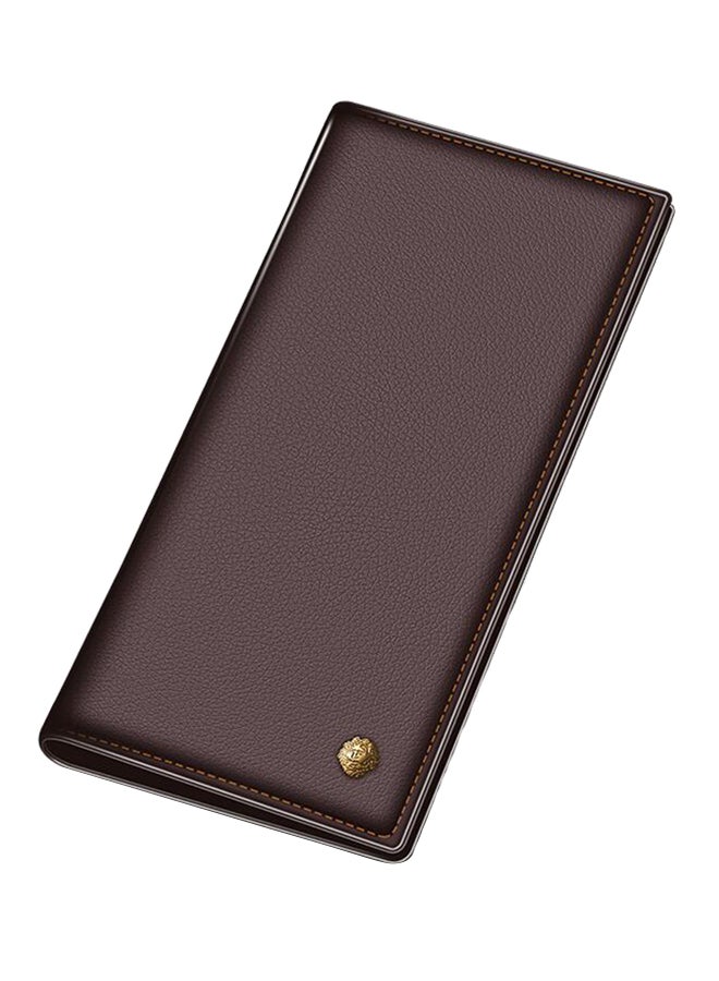 NIBEMINENT Leather Long Style Wallet Brown - Image 1
