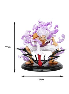 One Piece Anime One Piece Luffy Action Figure, Fifth Gear Nika Luffy Model Statue Figure Toy, Luffy Transform Form Action Figure, Super Collectible Anime Action Figure Toy 19CM  - Image 2