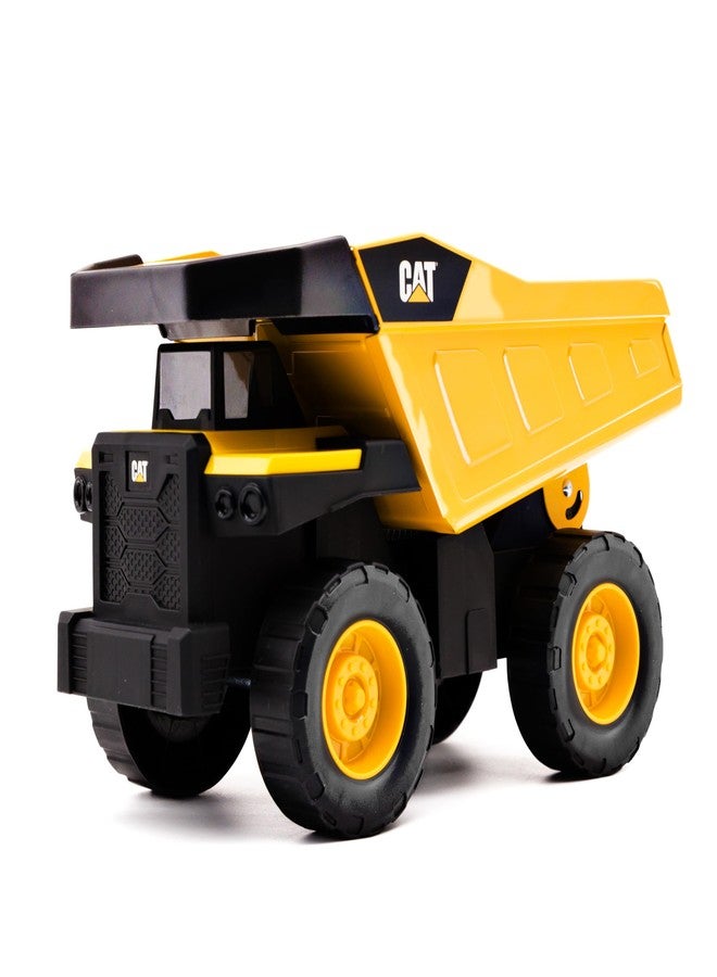 CAT Construction Compact Steel Dump Truck - 12” Heavy Duty Steel Construction Toy with Realistic Working Dump Bed - Durable Vehicle for Indoor & Outdoor Play - Ages 3+ - Image 1