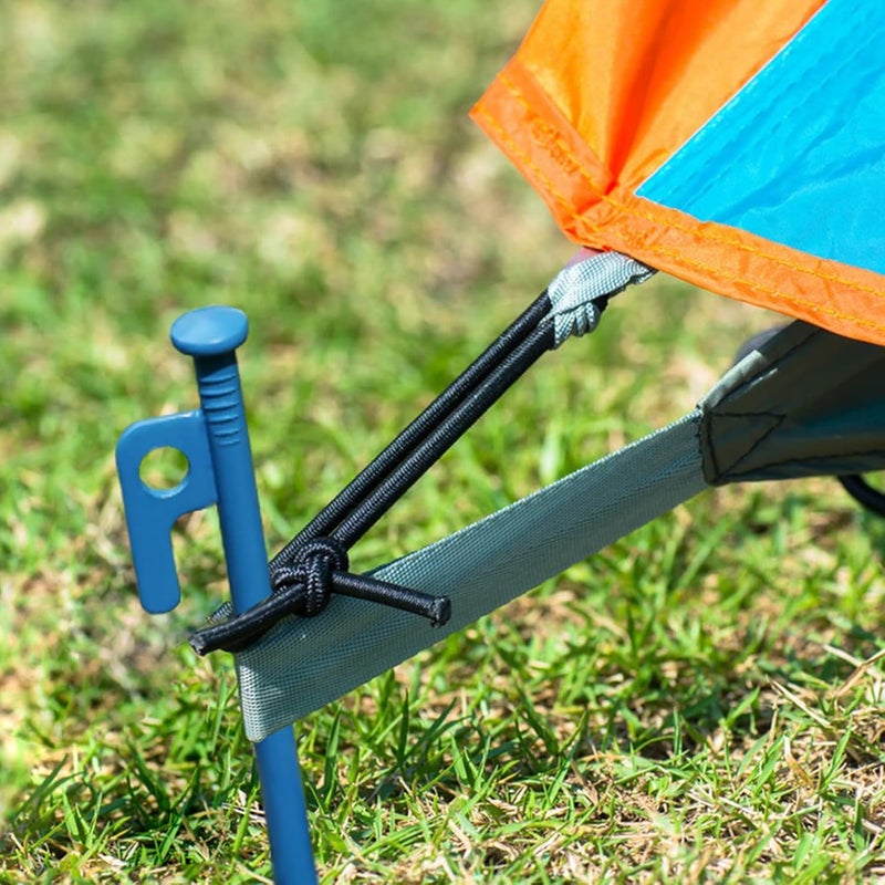 RIY 8 Pack Tent Stakes Heavy Duty 12 inch Steel Tent Pegs for Camping Unbreakable and Inflexible - Image 2