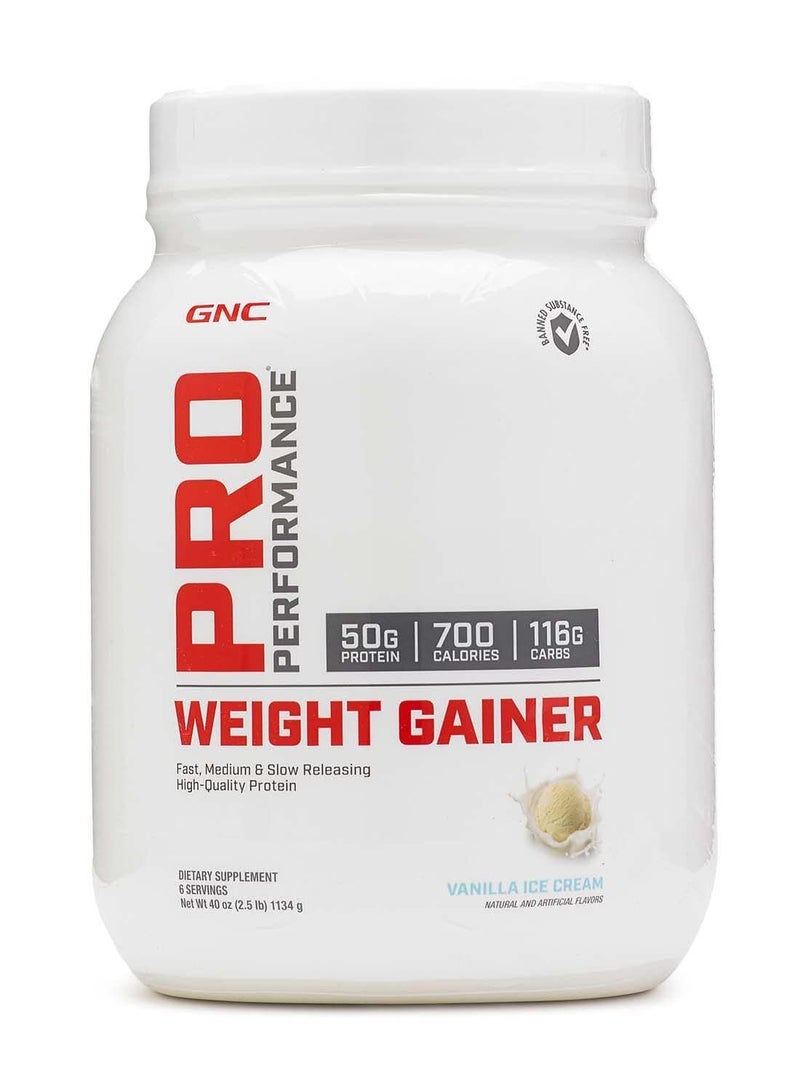 GNC Pro Performance  Gainer Vanilla Ice Cream, - Image 1