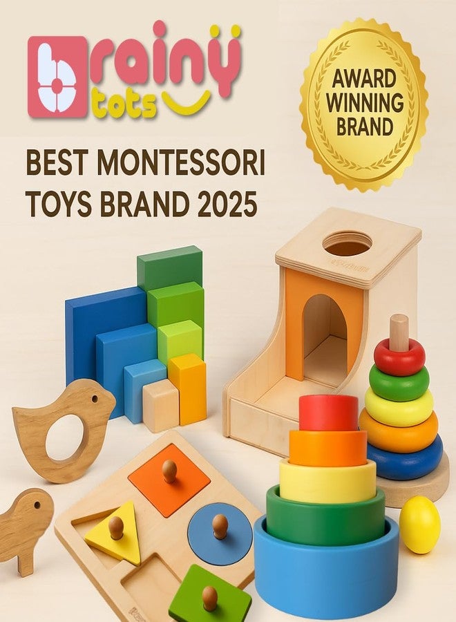 Brainytots Object Permanence Box for Babies | Wooden Ball Drop Toy for Toddlers 9 Months to 2 Years | Montessori Learning Toy for Early Education, Focus, Memory & Hand Eye Coordination - Image 3
