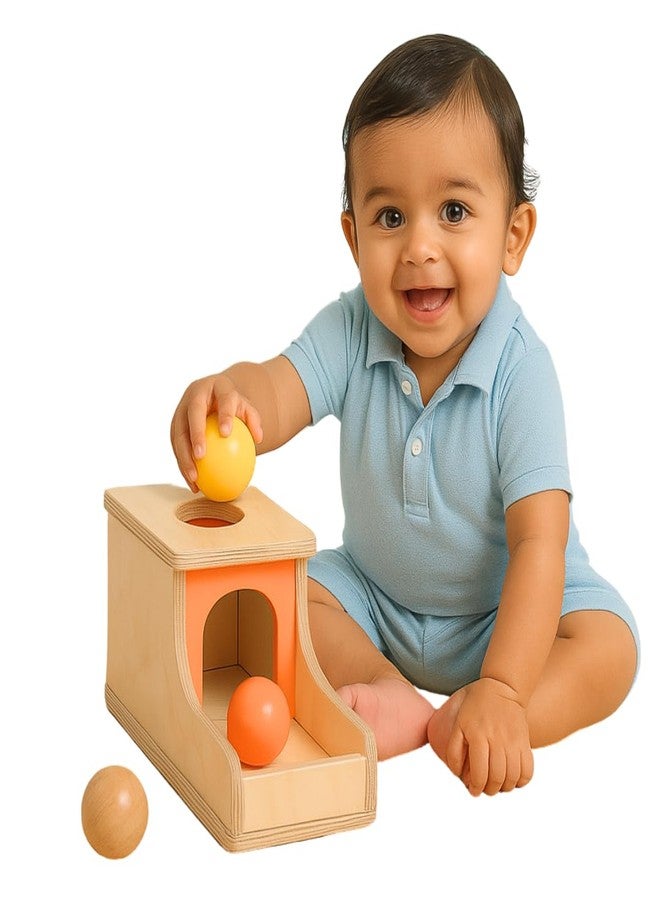Brainytots Object Permanence Box for Babies | Wooden Ball Drop Toy for Toddlers 9 Months to 2 Years | Montessori Learning Toy for Early Education, Focus, Memory & Hand Eye Coordination - Image 1