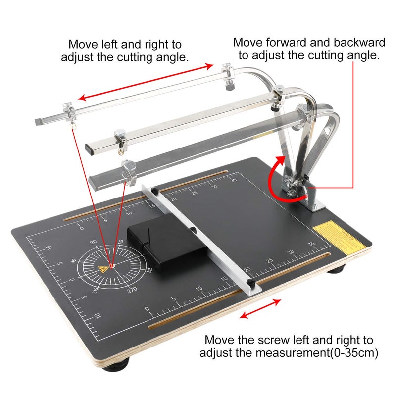 YAETEK آلة قطع الفوم YaeTek Micromot بسلك ساخن Thermocut، 110 فولت، آلة قطع ستيروفوم على الطاولة، قطع الفوم، الإسفنج، قطن اللؤلؤ، لوح KT، DIY ستيروفوم بوليسترين - Image 4