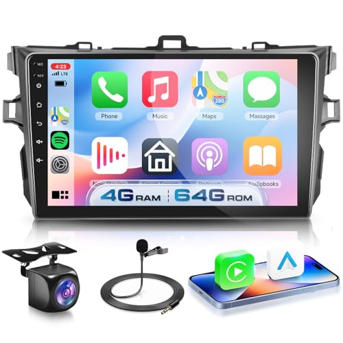 VECHTEL 4G+64G for Toyota Corolla 2009-2013 Car Radio, Wireless Carplay Android Auto Android 15 Touch Screen Car Stereo, Bluetooth, GPS Navi, 5G WiFi, SWC, HD Backup Camera - Image 1