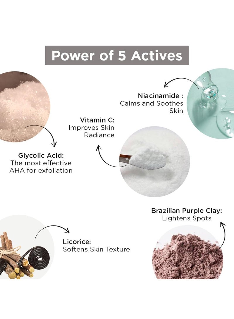 SkinQ Niacinamide and Vitamin C Face Mask AHA Based for Glowing Skin Reduces Tan Fights Pigmentation Instant Glow in 15 Minutes for All Skin Types Women and Men 30g - Image 4
