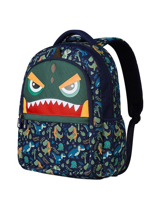 Nohoo Kids 16 Inch School Bag with Pencil Case Combo Dino - Green  - Image 2