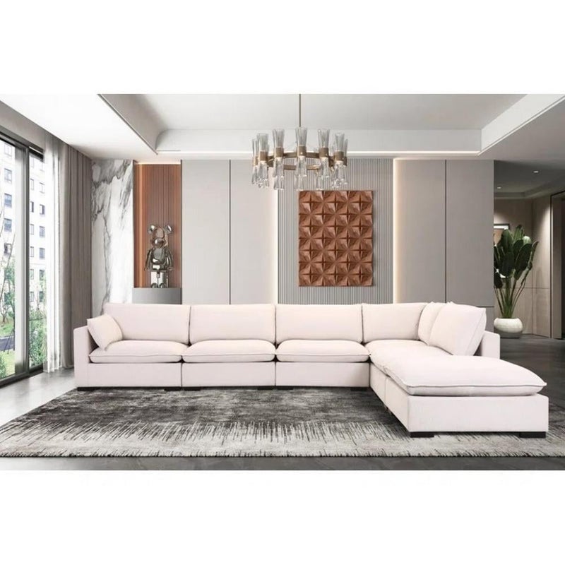 home house Corner sofa 300 x 180 x 80 x 85 cm - off white - Image 1