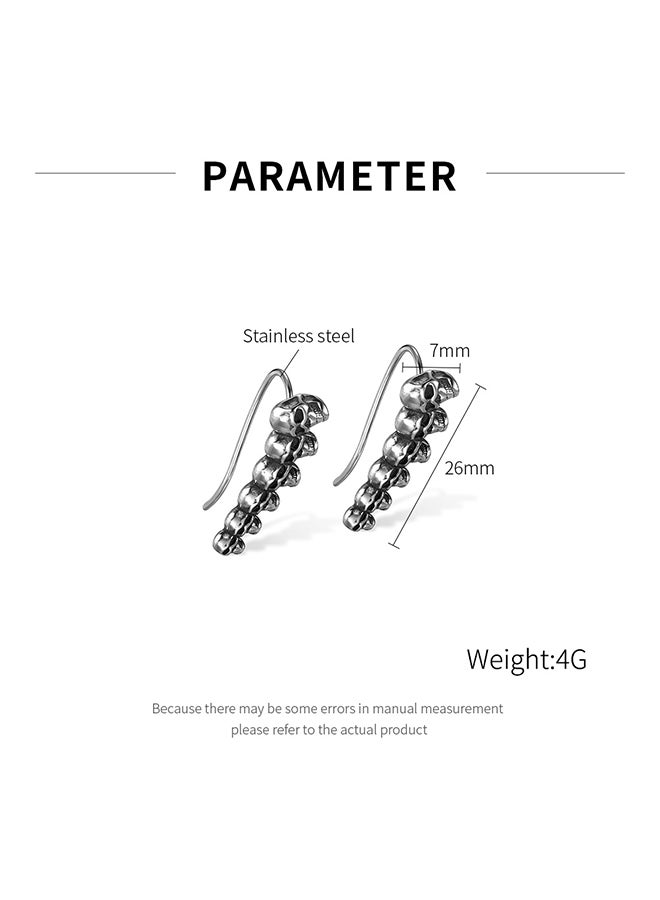 Retro Hip-Hop Gothic Style Ear Hooks Versatile Men And Women Fashion Stainless Steel Skull Creative Earrings - Image 2